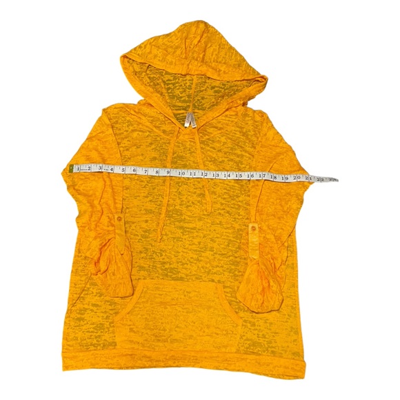 🆕 Burnout Hoodies - Delicate - Lightweight - Chiffony Lace - Tangerine NWOT - Picture 4 of 9